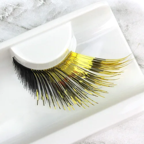 Vista 11 de Elegant Lashes QUEENIE Halloween Pride Rainbow colorido desfile pestañas postizas (negro)