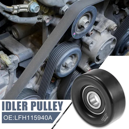 Vista 2 de X AUTOHAUX LFH115940A Guía de Polea Loca de Correa de Transmisión de Accesorios de Coche, Polea de Desviación para Mazda 3 2.3L 2007-2013 para Mazda