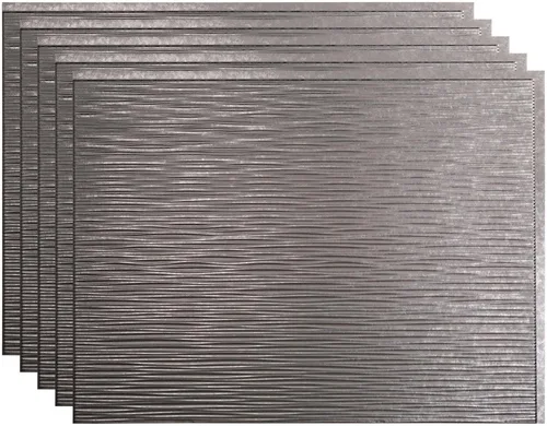 Vista 17 de FASÄDE Ripple - Panel decorativo de vinilo decorativo para salpicaduras de 18 x 24 pulgadas en plata argente (paquete de 5)