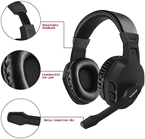 Vista 3 de NUBWO U3 35mm Gaming Headset for PC PS4 PS5 Laptop Xbox One Mac iPad Nintendo Switch Games Computer Game Gamer Over Ear Flexible Microphone Volume