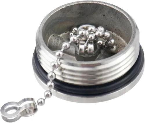 Vista 5 de Tapa de tanque de combustible para barco, cubierta de combustible marino con cadena y llave, tapa de repuesto para llenado de cubierta de acero