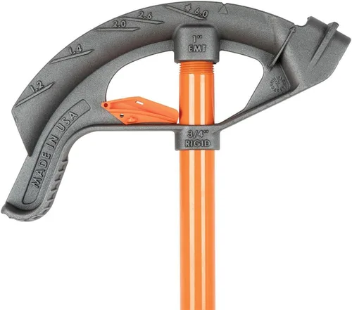 Vista 11 de Klein Tools 51605 Dobladora de conducto de hierro de montaje completo, EMT de 1 pulgada y pedal de pie ancho rígido de 3/4 pulgadas, símbolos