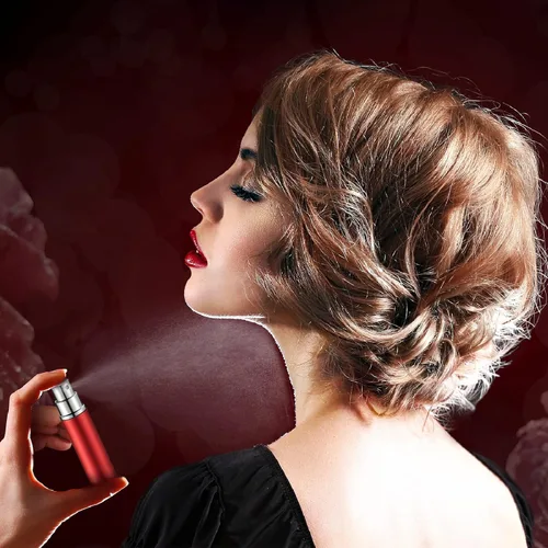 Vista 6 de Tessco for you 35 botellas de perfume atomizador de 0.3 onzas líquidas, mini pulverizador atomizador para perfume a granel recargable con bomba