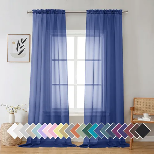 Vista 142 de Aiyufeng 2 paneles de cenefa transparente negra de 14 pulgadas de largo, cortinas cortas para dormitorio, cortinas de cocina para ventana pequeña