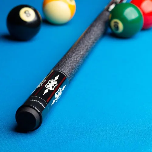 Vista 6 de Action Taco de billar exótico para billar, color cereza con diamantes blancos, 20 onzas