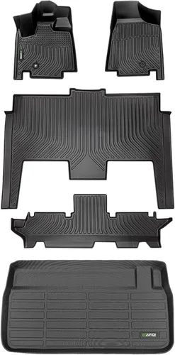 Vista 8 de HAFIDI® - Tapetes para auto con almacenamiento debajo del asiento, para todo clima, antideslizantes, de elastómero termoplástico, para la primera