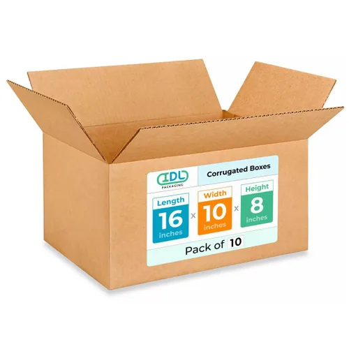Vista 115 de IDL Packaging Paquete de 5 cajas de envío altas de 8 x 8 x 48 pulgadas, extra resistentes de 200 libras frente a caja regular, cajas de mudanza