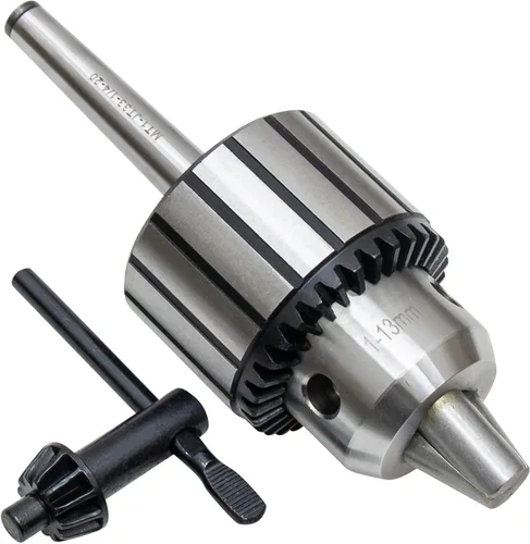 Portabrocas de 1/32" a 1/2" con eje cónico Morse MT1-JT33, portabrocas resistente con llave de mandril