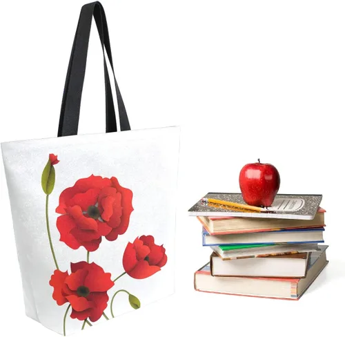 Vista 4 de ZzWwR Bolso de hombro extra grande con patrón realista, para playa, viajes, semana, gimnasio, compras de comestibles