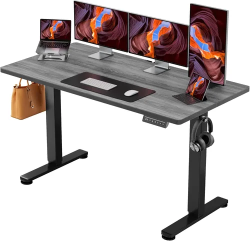 Vista 22 de ErGear - Escritorio eléctrico de pie de altura ajustable, escritorio para estar sentado o de pie de 31.5 x 18.9 pulgadas, escritorio de computadora