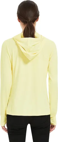 Vista 2 de Ropa de protección solar UPF 50+ para mujer, sudadera con capucha y protección solar con cremallera, SPF de manga larga, camisa para el sol, pesca