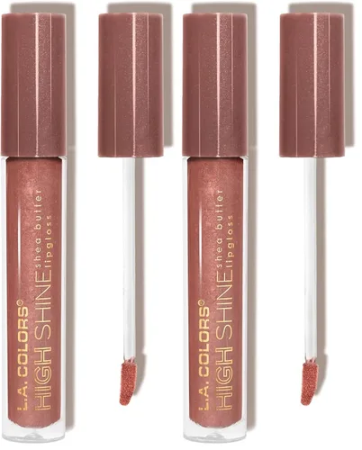Vista 13 de Manteca de Karité Lip Gloss de lato brillo L.A. Colors, de 0,14 onza, Bebé Pastelillos (Baby Cakes)