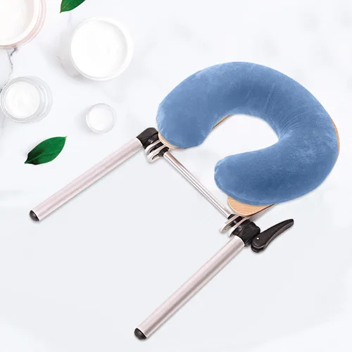 Vista 2 de ForPro Soporte de aluminio para el espacio facial, ligero, ajustable, reposacabezas para mesas de masaje, 17.6 onzas