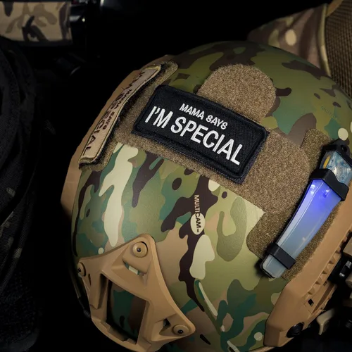 Vista 2 de OneTigris Parche táctico, divertido bordado de moral, parche de insignia, cierre de apliques, emblema de gancho y bucle Molle para cascos