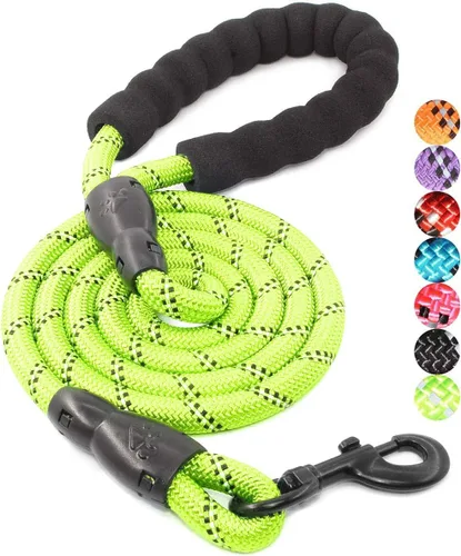 Vista 23 de BAAPET - Correa para perro de 2, 4, 5, 6 pies con mango acolchado cómodo y hilos altamente reflectantes para perros pequeños, medianos y grandes