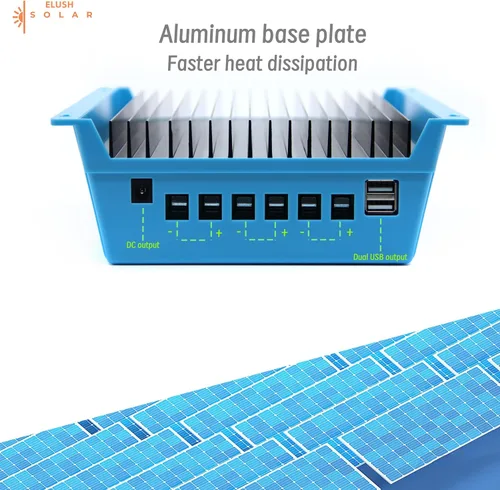 Vista 3 de Controlador de carga solar MPPT mejorado de 100 A 12 V 24 V 36 V 48 V con pantalla LCD Regulador inteligente de batería Entrada máxima de 100 V USB