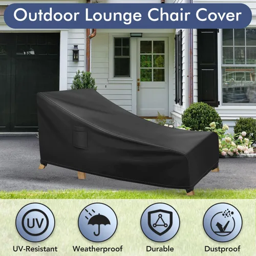 Vista 5 de Richwon Fundas para tumbonas impermeables para exteriores, fundas resistentes para muebles de patio, se adaptan a hasta 78 pulgadas de largo x 34