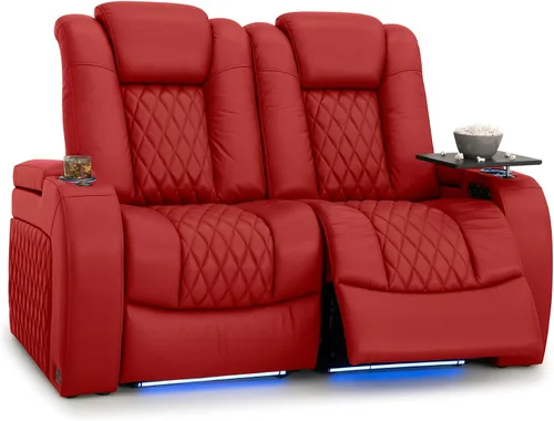 Vista 58 de Seatcraft Asientos de cine en casa Diamante Row of 3 Rojo