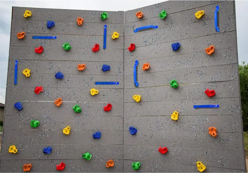 Vista 7 de Rainbow Craft Soportes de escalada en roca de mono para niños, 20 soportes de pared de roca, 2 asas y 1 cuerda de escalada anudada de 8 pies, kit