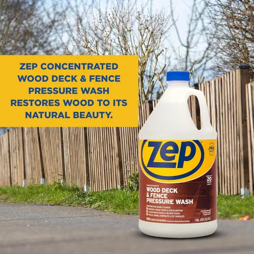Vista 7 de Zep ZUDFW128 - Limpiador concentrado de lavado a presión para cubierta y valla de madera, 1 galón (caja de 4), grado de construcción