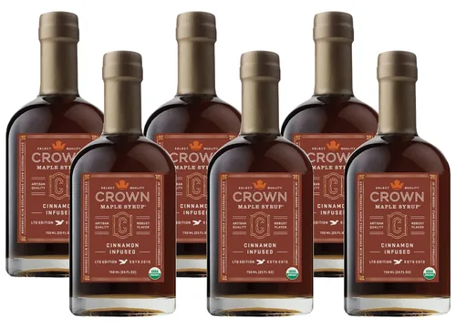 Vista 7 de Crown Maple Jarabe de Arce Orgánico con Sabor a Mantequilla Marrón, Sin Gluten, Sin Conservantes, Sin OMG, para Panqueques, Gofres y Tostadas