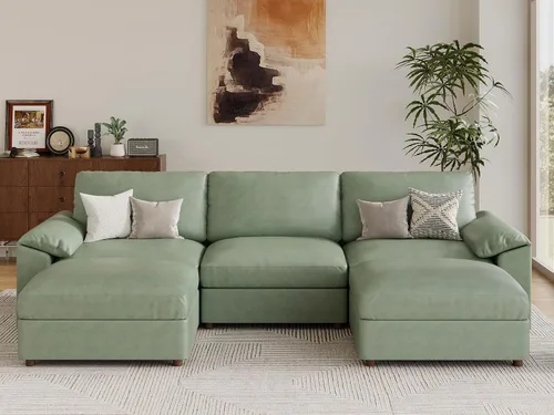 Vista 109 de EASE MOOSE Sofá modular seccional, sofá en forma de U para sala de estar Beige