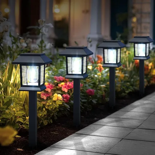 Vista 10 de Greluna Solar Lights Outdoor, 6 Pack 6000K Waterproof Auto On/Off Solar Pathway Lights for Garden, Landscape, Path, Yard, Patio, Driveway, Walkway