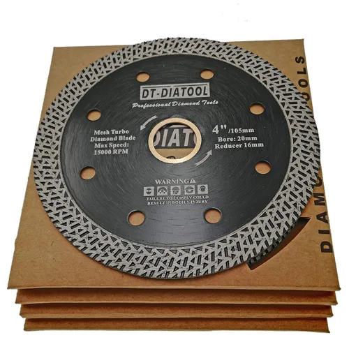 Vista 8 de DT-DIATOOL Hoja de granito de diamante de 4 pulgadas para azulejos de porcelana de mármol, disco de corte de diamante de cerámica con segmentos