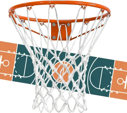 PSLER Basketball net Outdoor, Basketball Hoop net White Standard Basketball net Measures 22 inches and has 12 Loops, suitables for Indoor and