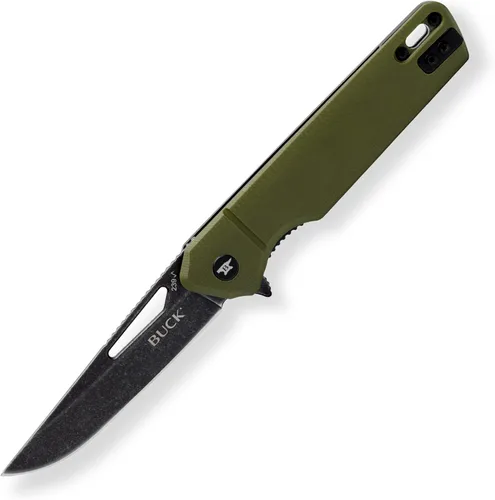 Vista 8 de Buck Knives 239 Infusion, cuchillo de bolsillo plegable con hoja de punta, mango de aluminio, clip para bolsillo