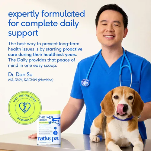 Vista 7 de Native Pet Vitaminas y Suplementos para Perros - Polvo de Vitaminas 11-en-1 para Complemento de Comida de Perros - Colágeno, Glucosamina