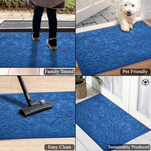 Vista 5 de A1HC - Tapete de puerta multiusos duradero, para interiores y exteriores, fácil de limpiar, impermeable, para todo tipo de clima, patio, garaje