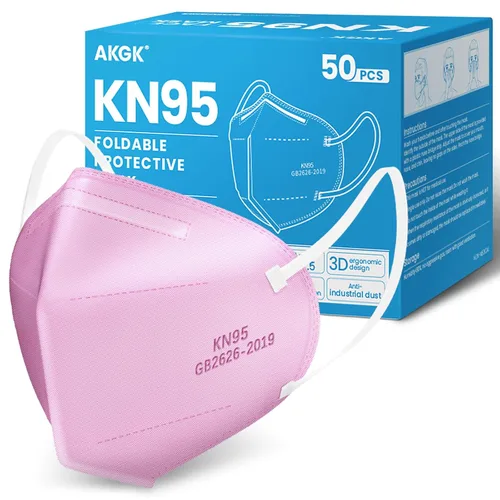 Vista 21 de 50 máscaras faciales desechables KF94 negras de seguridad de 4 capas
