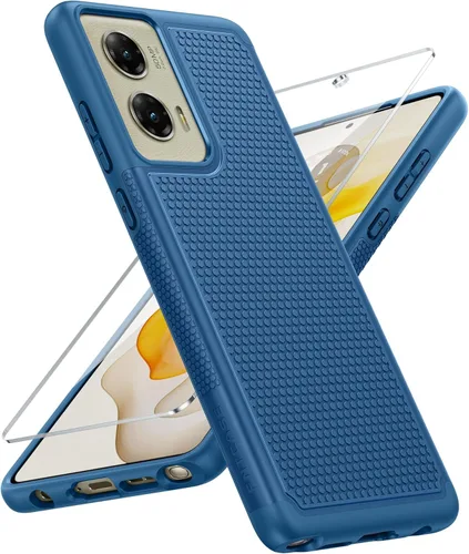 Vista 23 de FNTCASE Funda para Motorola Moto G-Stylus-5G-2023: funda protectora de doble capa a prueba de golpes Parte trasera texturizada antideslizante