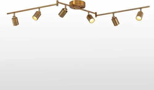 Vista 7 de Shura Luz de Riel Negra de 3 Luces con Cabezales Ajustables, Bombillas LED Integradas, Kit de Iluminación de Riel de 2 pies, Luz de Techo, 3000K