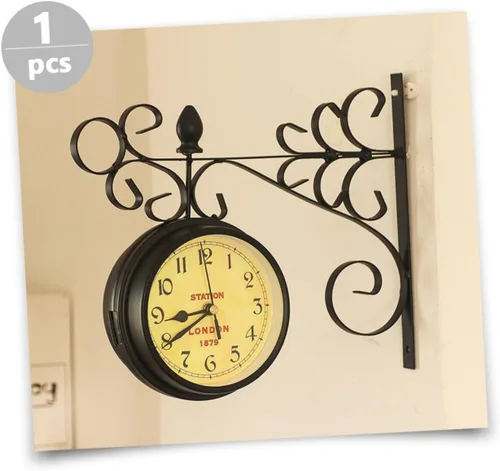 Vista 6 de Cabilock Reloj de pared decorativo grande de péndulo rústico para sala de estar, decoración del hogar, oficina, dormitorio