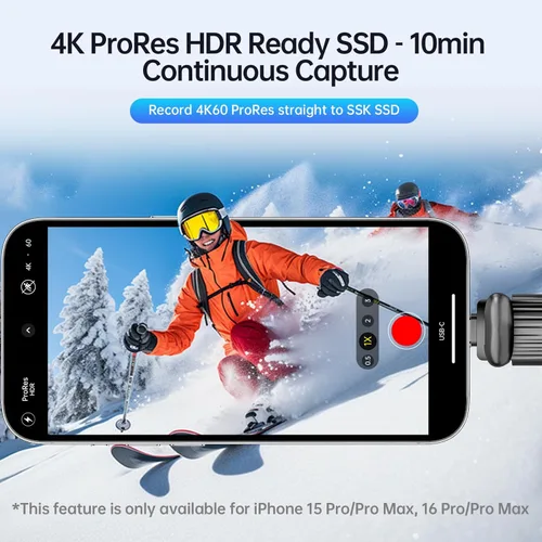 Vista 6 de SSK Unidad Flash USB C de 1TB Máximo hasta 2000mb/s Disco Duro Externo Rápido USB 3.2 Gen 2x2 SSD Externo Portátil Thumb Drive Aleación de Zinc USB