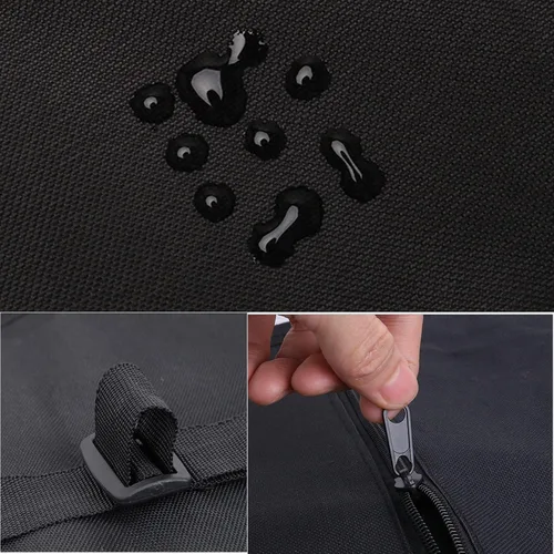 Vista 4 de Bolsa de guitarra acústica de 41 pulgadas con correa ajustable para el hombro. Bolsa de guitarra con lazo trasero para colgar, adecuada