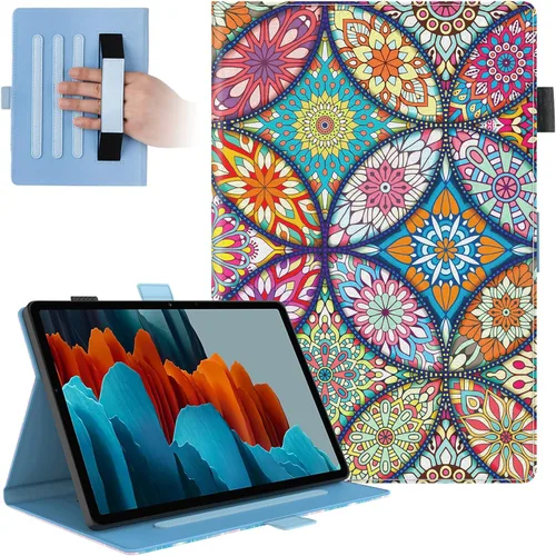 Vista 18 de Dteck Funda para tablet Galaxy Tab S8 Plus 2022/S7 FE 2021/S7 Plus 2020 de 12.4 pulgadas, piel sintética, con soporte para S Pen para Samsung Galaxy