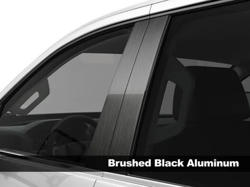 Vista 8 de Rvinyl Moldura de ventana de poste de pilar compatible con Chevrolet Cruze 2011-2015 - aluminio (negro cepillado)