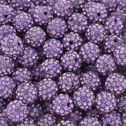 Vista 9 de Beadthoven - 100 cuentas de diamantes de imitación de arcilla de 0.394 pulgadas para la fabricación de joyas, cuentas de bola de disco de cristal