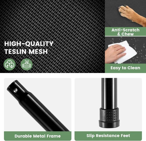 Vista 3 de Cama Elevada para Perros para Exteriores, Catre Elevado para Perros Medianos con Malla Lavable, Cuna Refrescante para Mascotas a Prueba de Mordidas