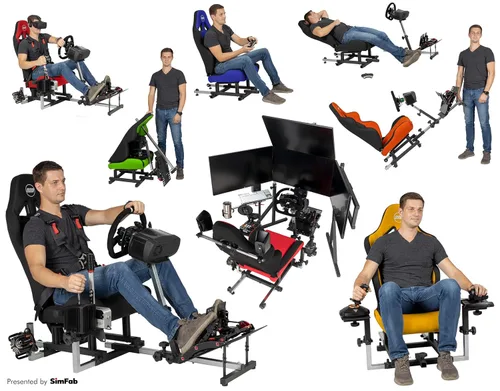 Vista 3 de OpenWheeler GEN3 Racing Wheel Simulator Stand Cockpit Black on Black Fits All Logitech G923 G29 G920 Thrustmaster Fanatec Wheels Compatible