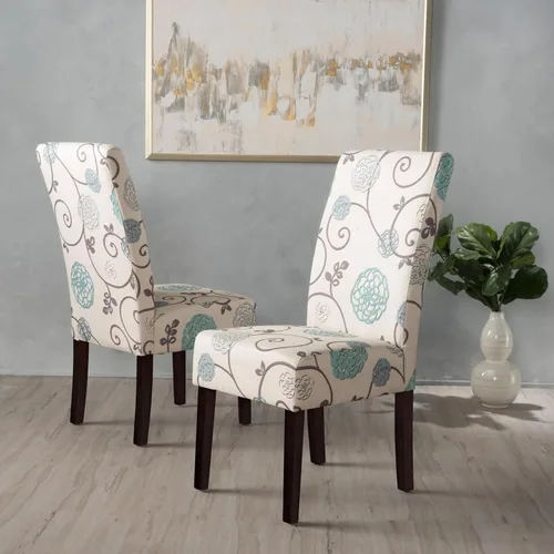 Vista 3 de Dining Chairs and Desk Chair Set - Modern Table & Chair Sets for Kitchen, Living Room, Bedroom with Rubberwood Legs,S