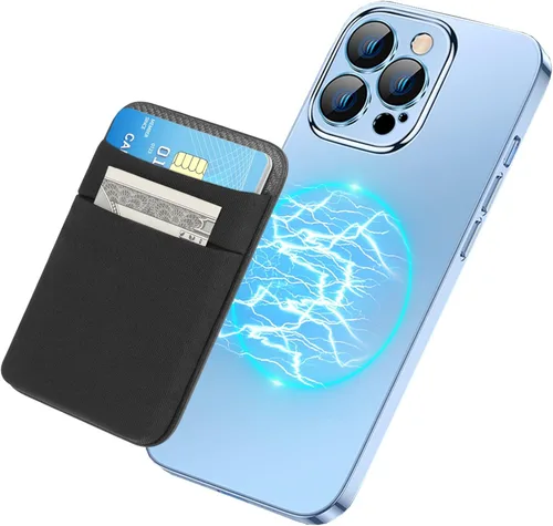 SHANSHUI Cartera para Magsafe, cartera magnética elástica para teléfono compatible con iPhone 16/15/14/13/12 Mini/Plus/Pro/Pro Max