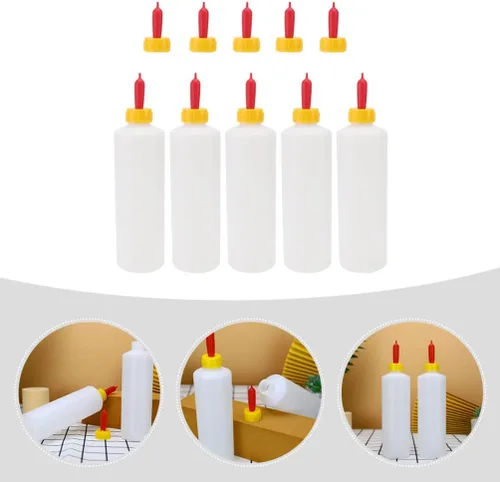 Vista 9 de Cabilock 5 juegos de botellas de cabra para alimentar cabras, botellas de leche de alimentación de cordero, resistentes botellas de lactancia