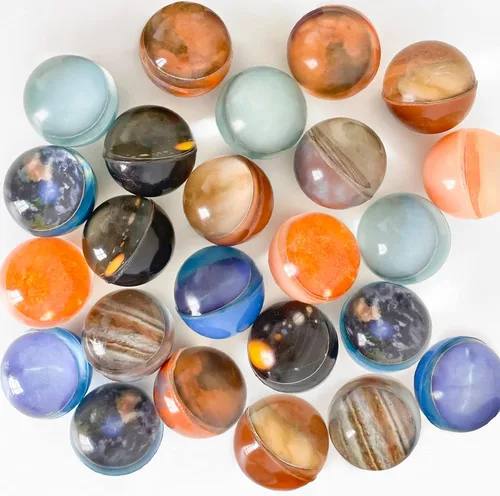 Panxxsen 24 bolas rebotantes, bolas de rebote de planetas, bolas de goma de sistema solar de rebote alto para niños, recuerdos de fiesta y rellenos