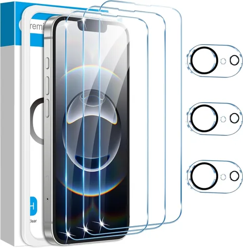Vista 16 de Fotbor Compatible con 3 protectores de pantalla de iPhone Air con 1 juego de protector de lente de cámara, actualización 2025 9H+ vidrio templado