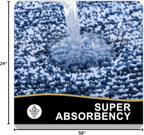 Vista 146 de OLANLY Alfombra de baño de microfibra extrasuave y absorbente, antideslizante, lavable a máquina, de secado rápido, adecuada para suelo de baño