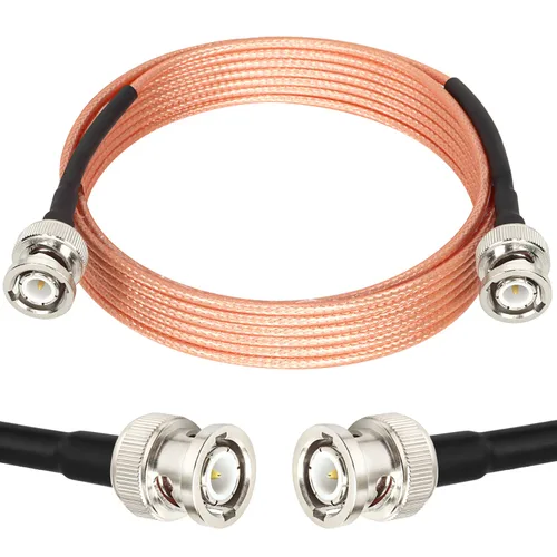 Vista 16 de XRDS -RF Cables BNC 1 pie 2 piezas, Cable BNC macho de 50 ohmios RG316 para antenas de escáneres de antena, radios ham portátiles, etc.